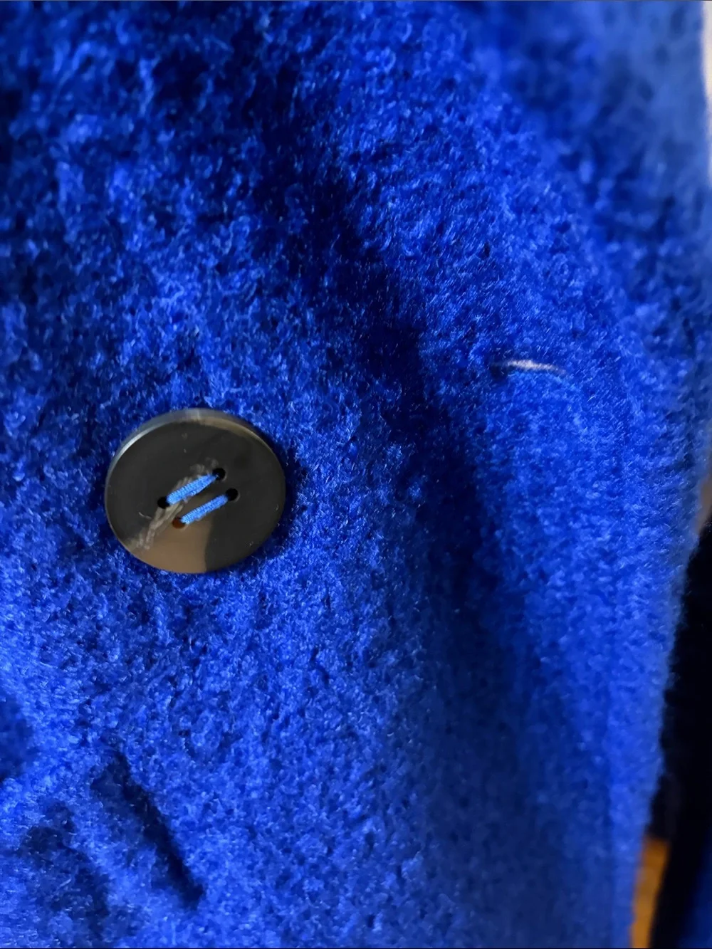 BCBGeneration Royal Blue Long Bouclé Coat - Picture 7 of 13